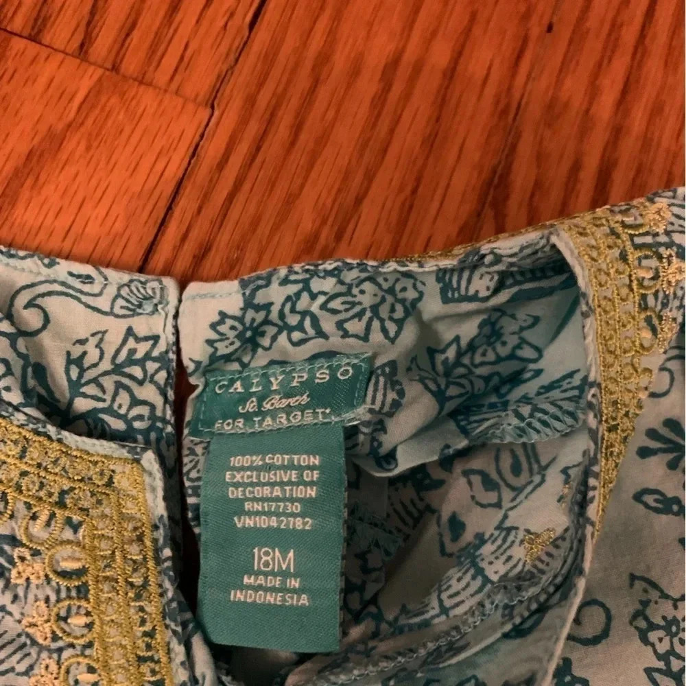 Calypso St Barth for Target Elephant Boho Dress 18 Months - Picture 3 of 5